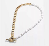 CUBAN X PEARL NECKLACE