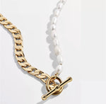 CUBAN X PEARL NECKLACE